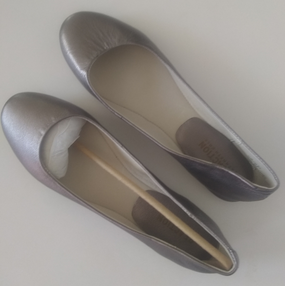 Kenneth Cole Reaction Leather Upper & Lining Metallic Flats Ballerina Shoes  9M